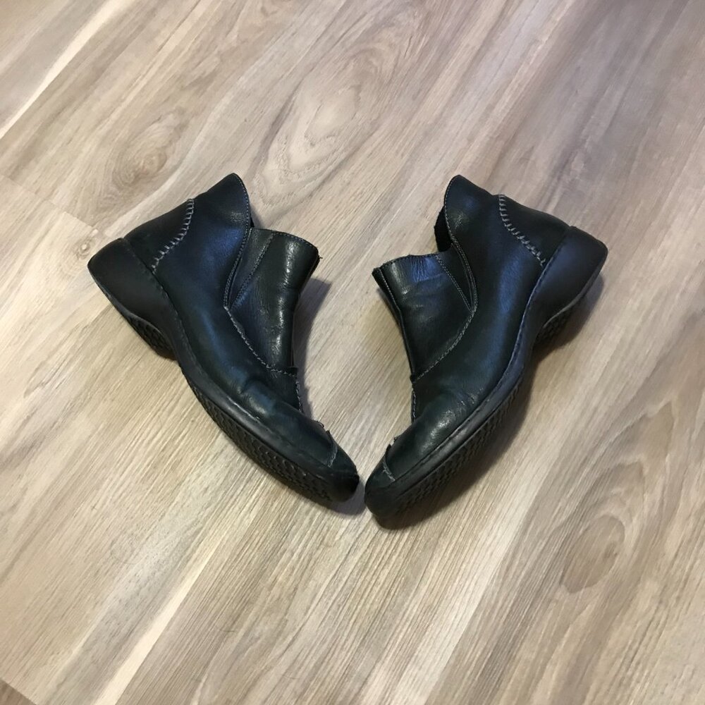 Rieker Ladies Charcoal/Grey Leather Ankle Boots Size 41